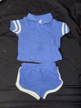 Cat & Jack Blue Terry Polo Baby Top